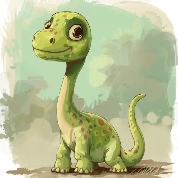 Anime cute chibi avatar khủng long nét vẽ Nhật Bản 