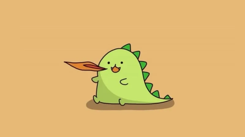 Hình ảnh khủng long chibi nét vẽ ngộ nghĩnh đáng yêu 