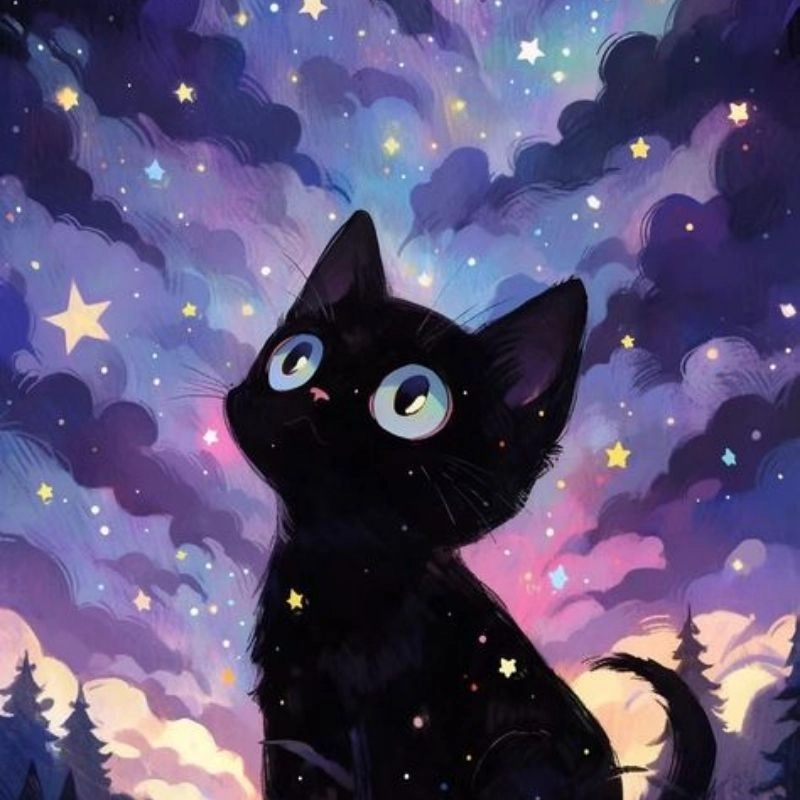 Hình ảnh mèo chibi cute thần thái ngộ nghĩnh kawaii 