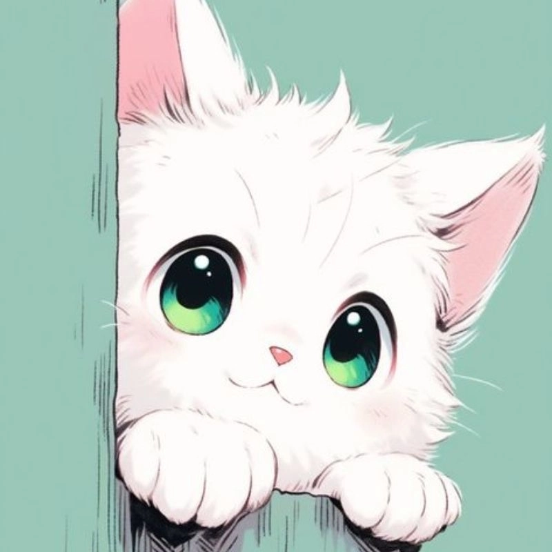 Cute hình nền mèo chibi cho điện thoại kawaii 