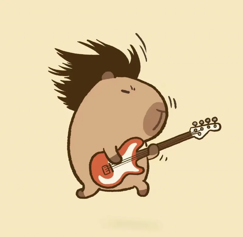 Avatar capybara chibi phong cách ngộ nghĩnh kawaii 