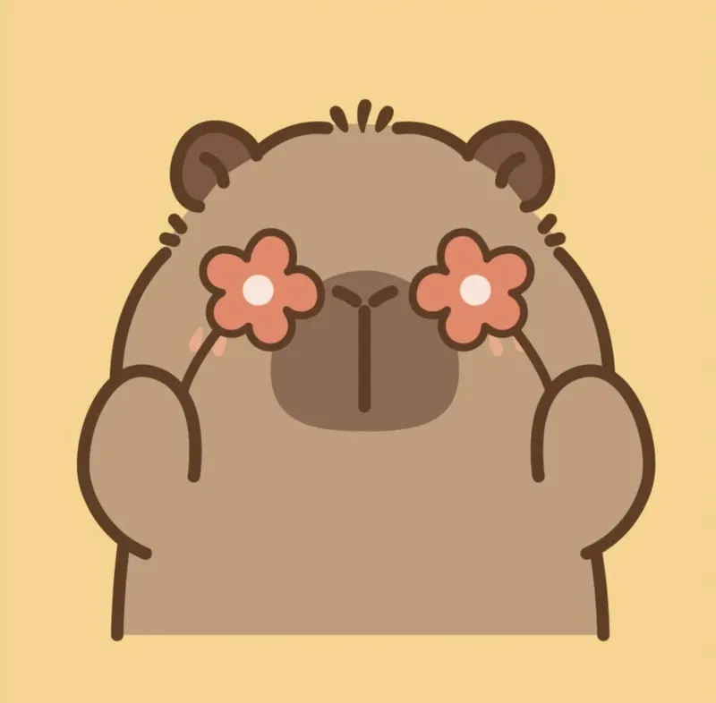 Avatar capybara chibi cute thần thái ngộ nghĩnh 