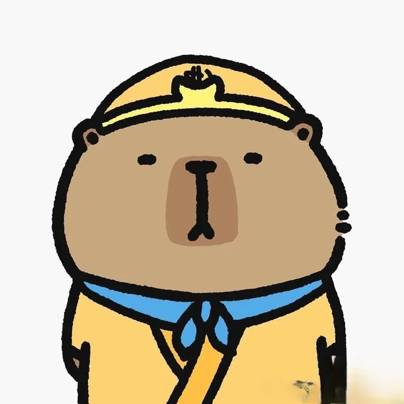 Avatar hình nền capybara cute chibi nét vẽ ngộ nghĩnh 