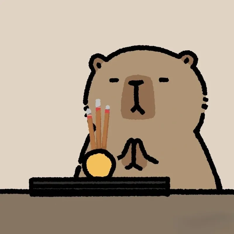 Cute chibi avatar capybara chibi cute phong cách kawaii 