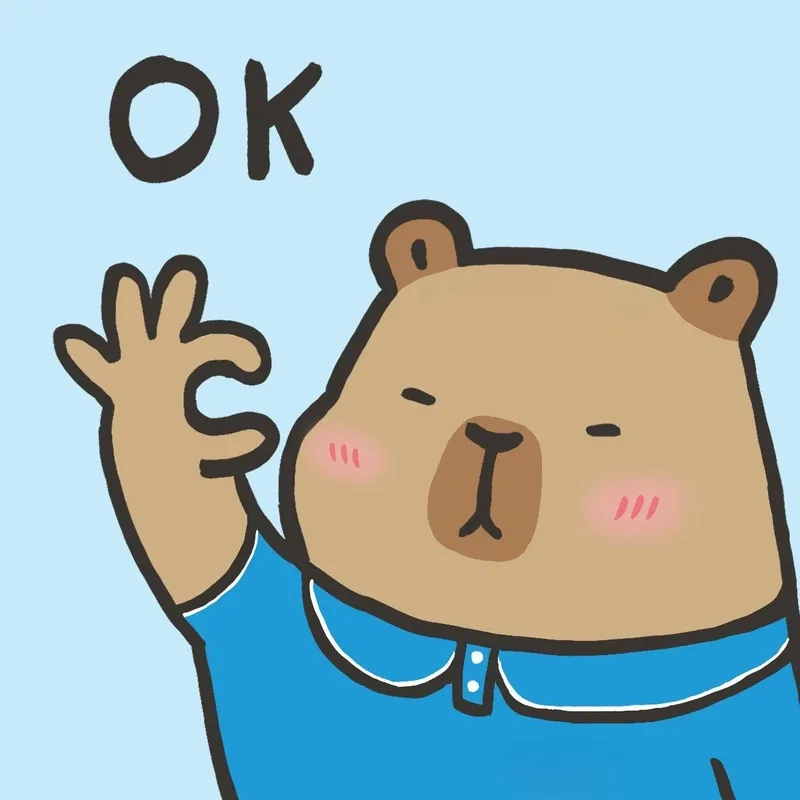 Chibi avatar hình nền capybara cute chibi nét vẽ kawaii 