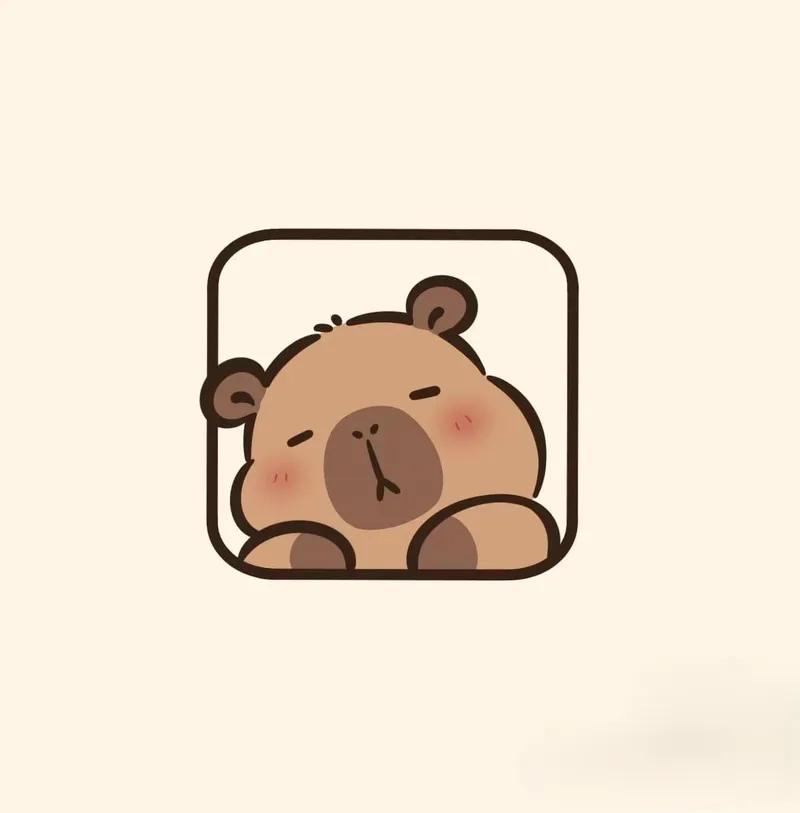 Avatar chibi hình nền capybara cute chibi phong cách kawaii 