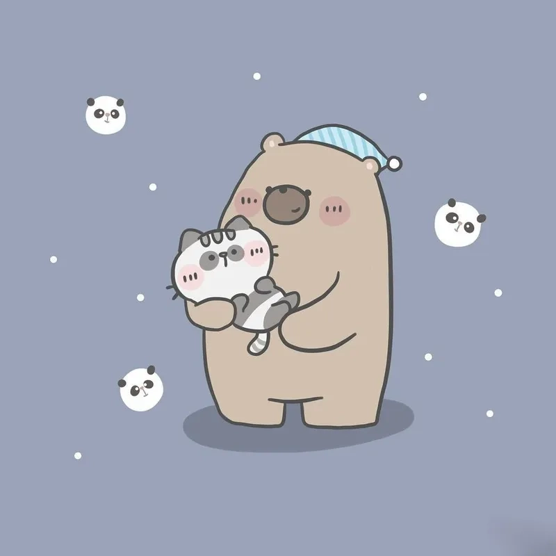 Avatar ảnh capybara cute chibi phong cách ngộ nghĩnh 