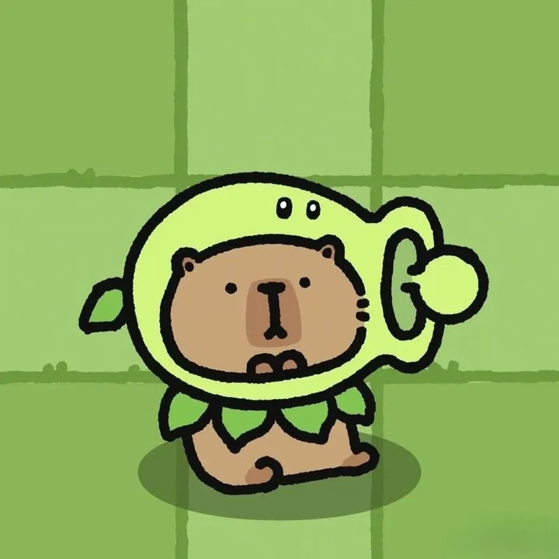 Hình ảnh nền capybara chibi cho máy tính kawaii 