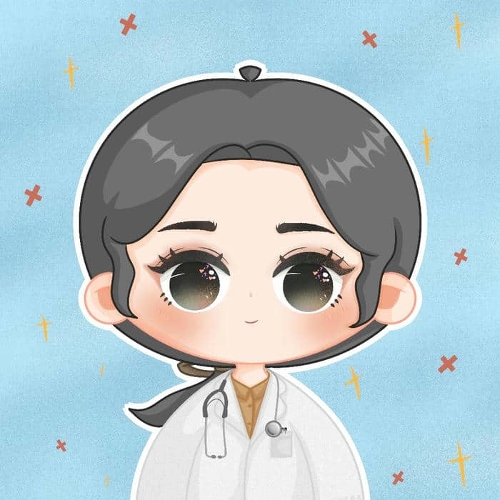 Hình ảnh y tá hoạt hình nét vẽ ngộ nghĩnh dễ thương 