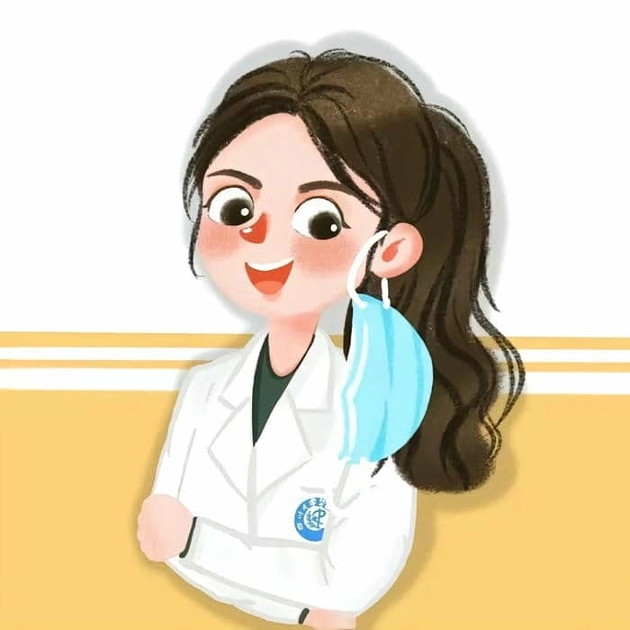 Hình bác sĩ nữ chibi thần thái dịu dàng đáng yêu 