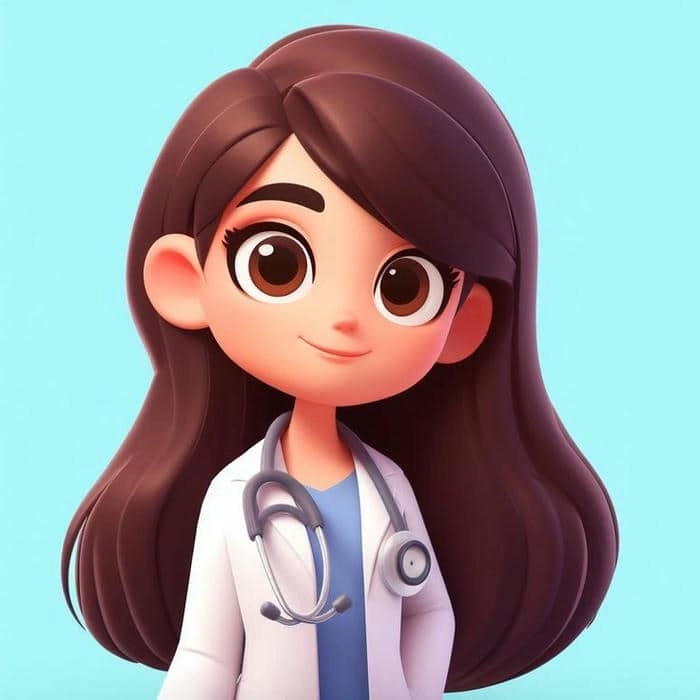 Ảnh bác sĩ chibi nét vẽ vui nhộn dễ thương 