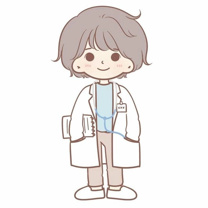 Chibi doctor thần thái vui nhộn phong cách dễ thương 