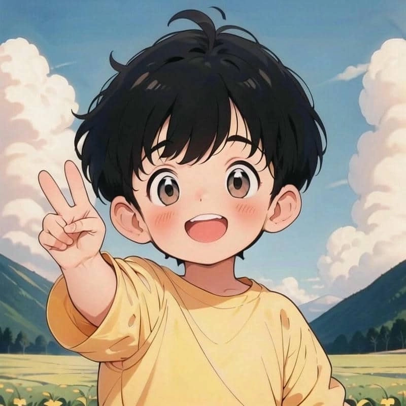 Bé chibi thần thái vui nhộn đáng yêu 