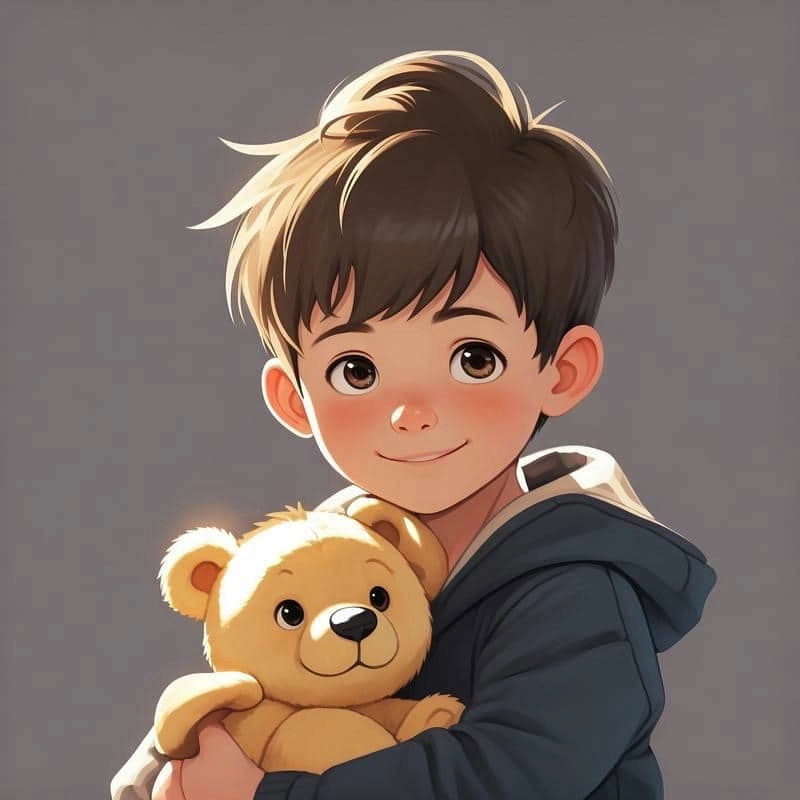 Chibi bé trai đá bóng nét vẽ năng động dễ thương 