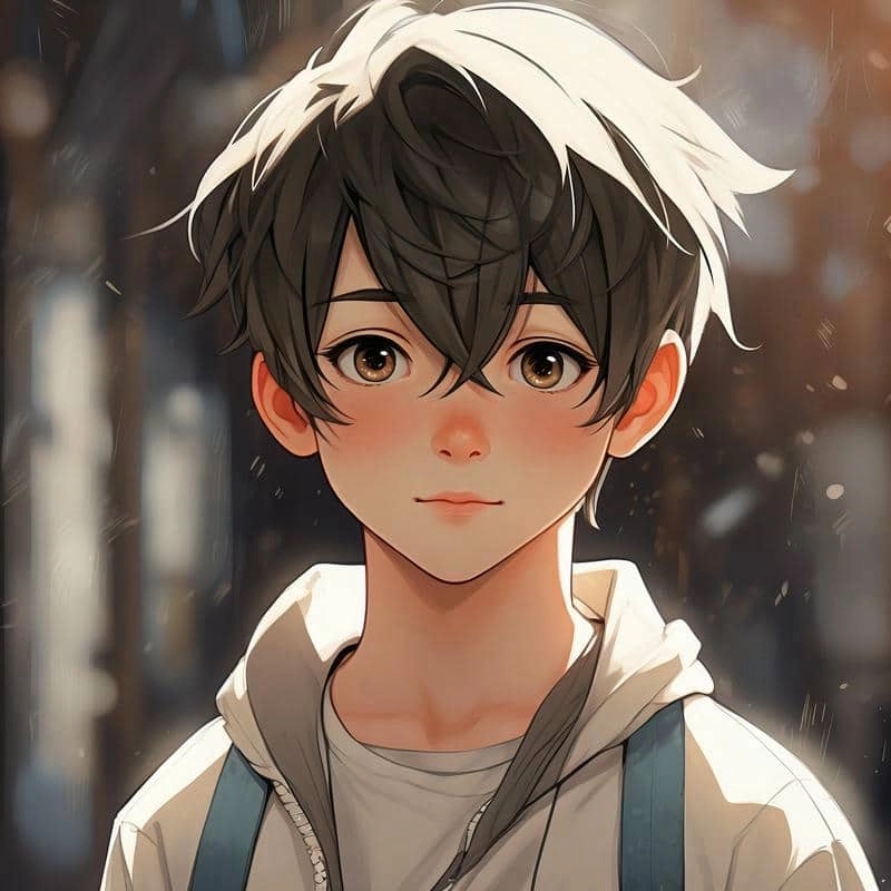 Chibi bé trai sinh nhật nét vẽ vui nhộn đáng yêu 