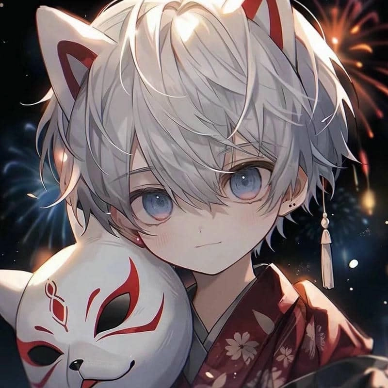 Ghép ảnh chibi bé trai nét vẽ ngộ nghĩnh đáng yêu 