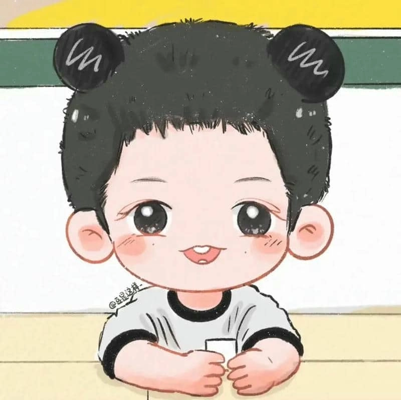 Hình chibi bé trai bé gái phong cách tình bạn dễ thương 