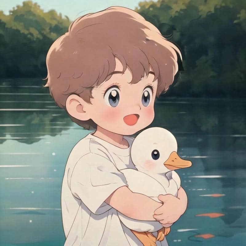 Ghép hình chibi bé trai nét vẽ ngộ nghĩnh đáng yêu 