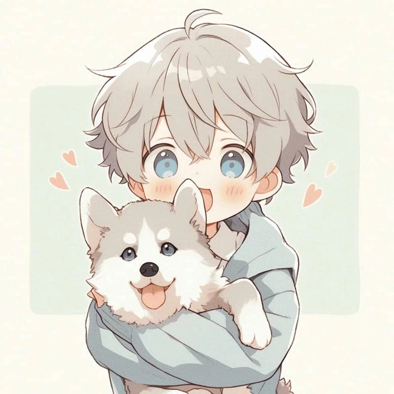 Minh họa chibi bé trai phong cách vui nhộn dễ thương 