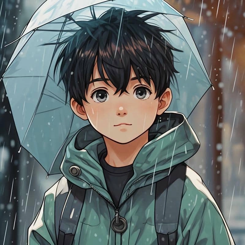 Bé trai chibi nét vẽ ngộ nghĩnh phong cách vui nhộn 