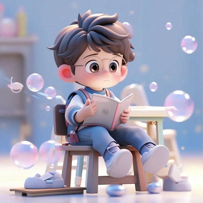 Ảnh chibi bé trai thần thái dễ thương ngộ nghĩnh 