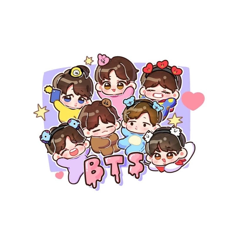Bts chibi cute hình ảnh siêu đáng yêu cho fan