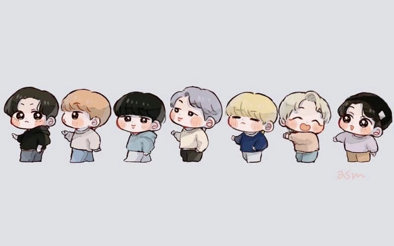Bts chibi 3d hình ảnh sống động cho fan Kpop