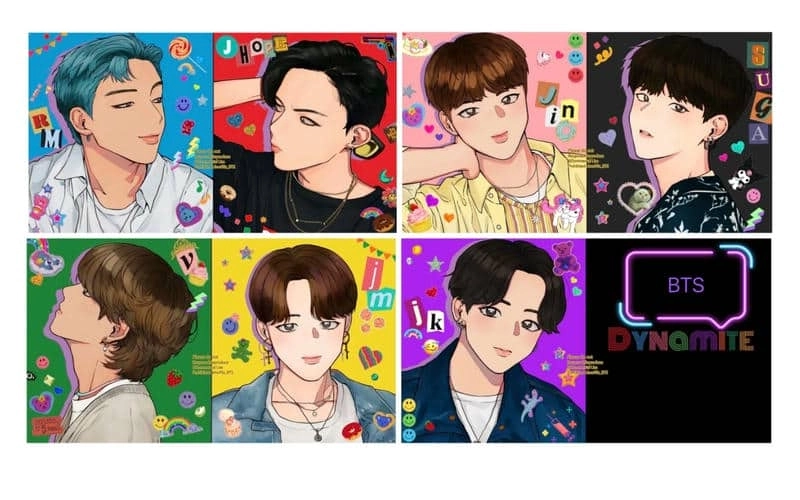 Bts chibi idol phong cách thần tượng siêu đáng yêu