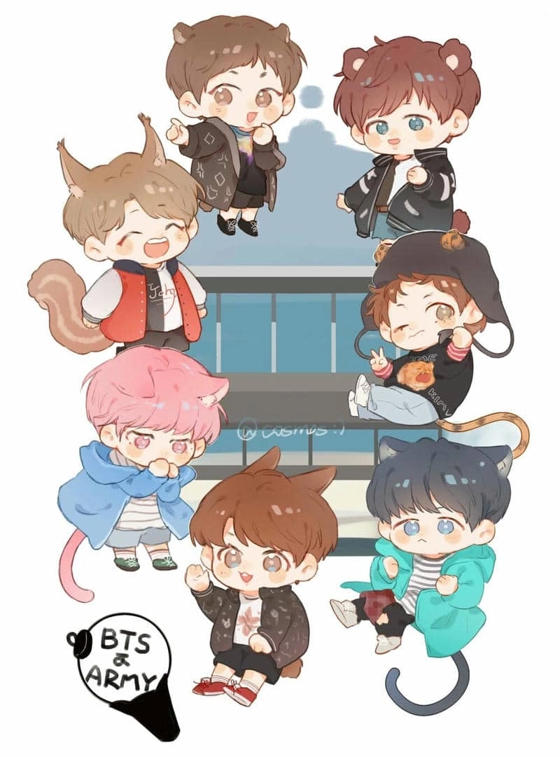 Bts anime chibi cute hình ảnh khiến fan phát cuồng