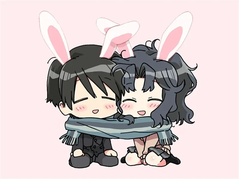 Hình ảnh chibi cặp đôi dễ thương thần thái đáng yêu 