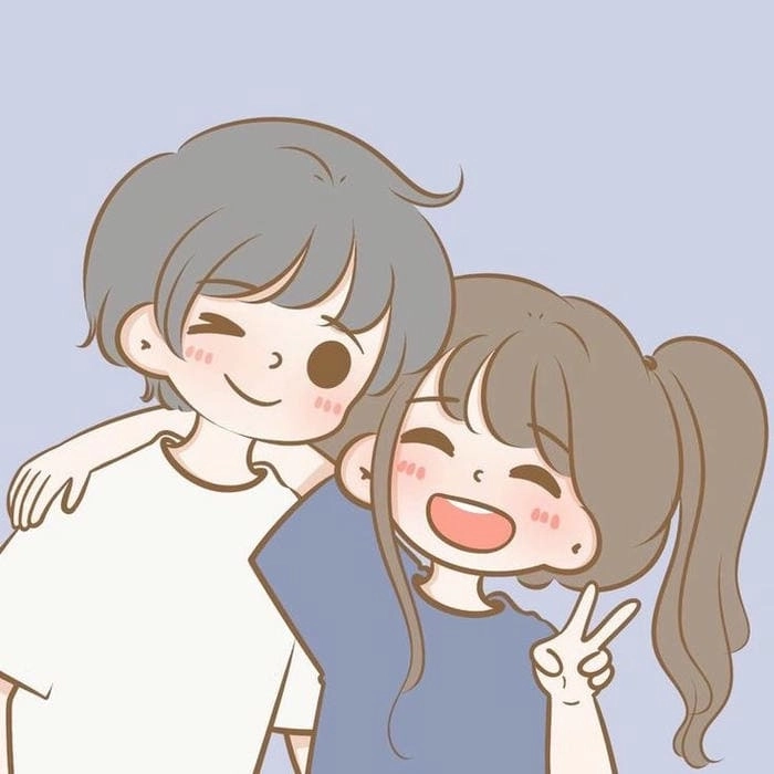 Ảnh chibi cute đôi nét vẽ kawaii dễ thương 