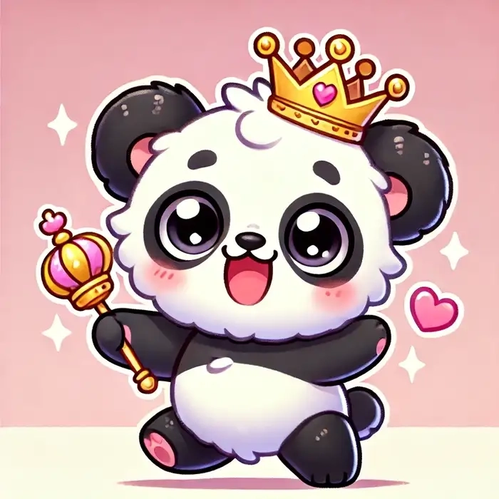 Ảnh chibi gấu trúc nét vẽ dễ thương kawaii 
