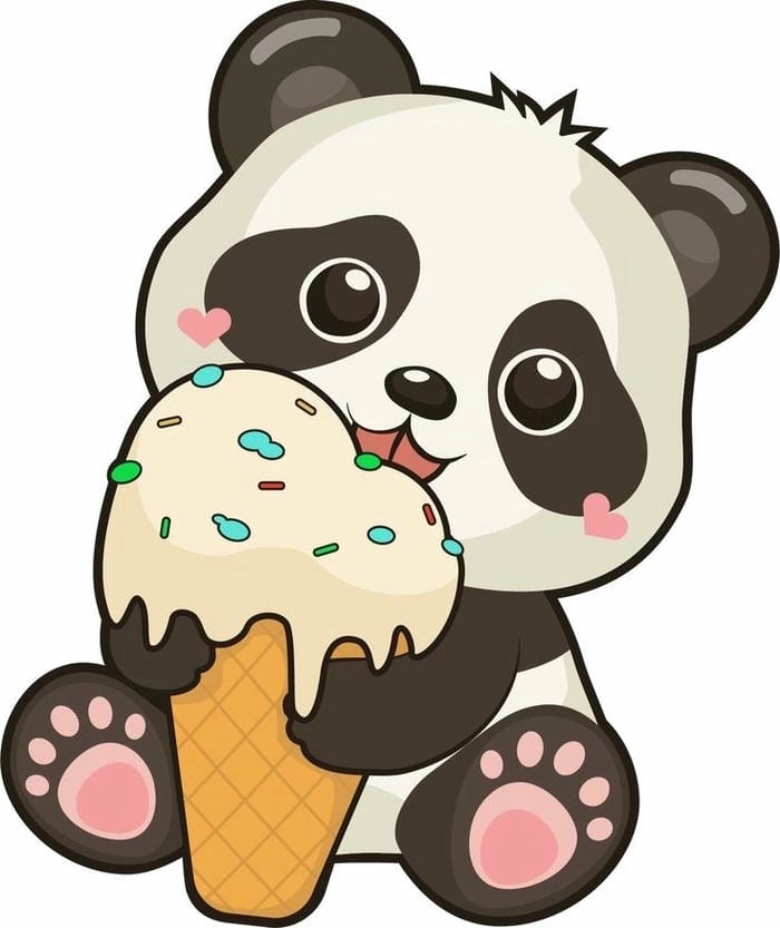 Ảnh gấu trúc chibi thần thái ngộ nghĩnh kawaii 