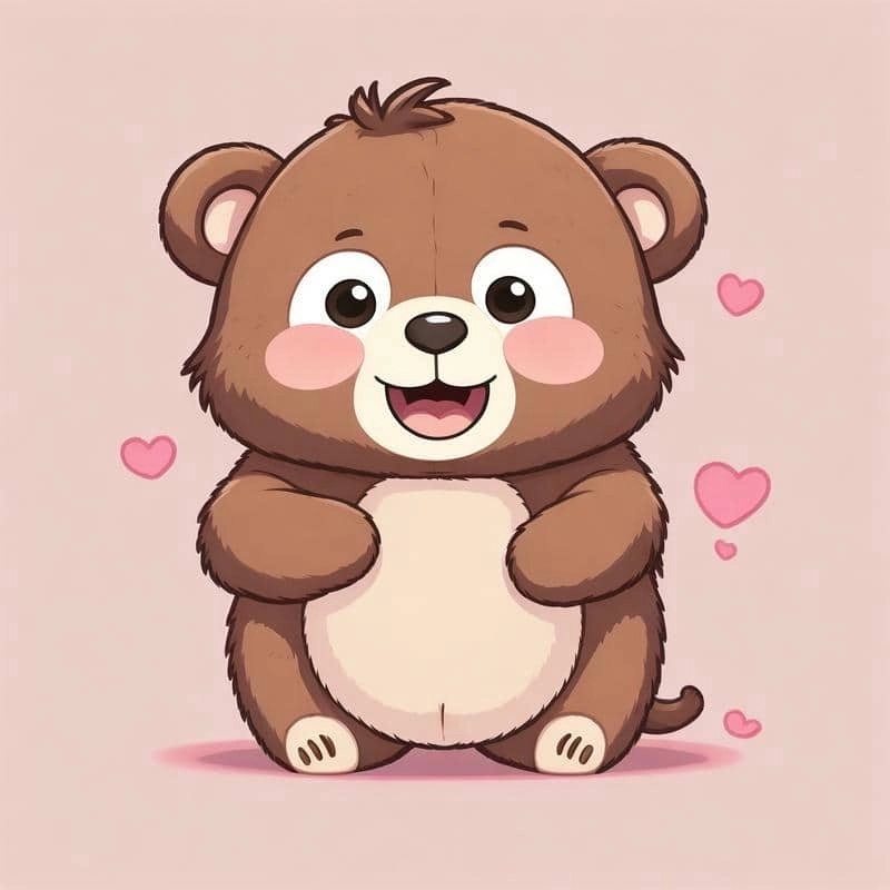 Ảnh chibi gấu cute phong cách ngộ nghĩnh kawaii 