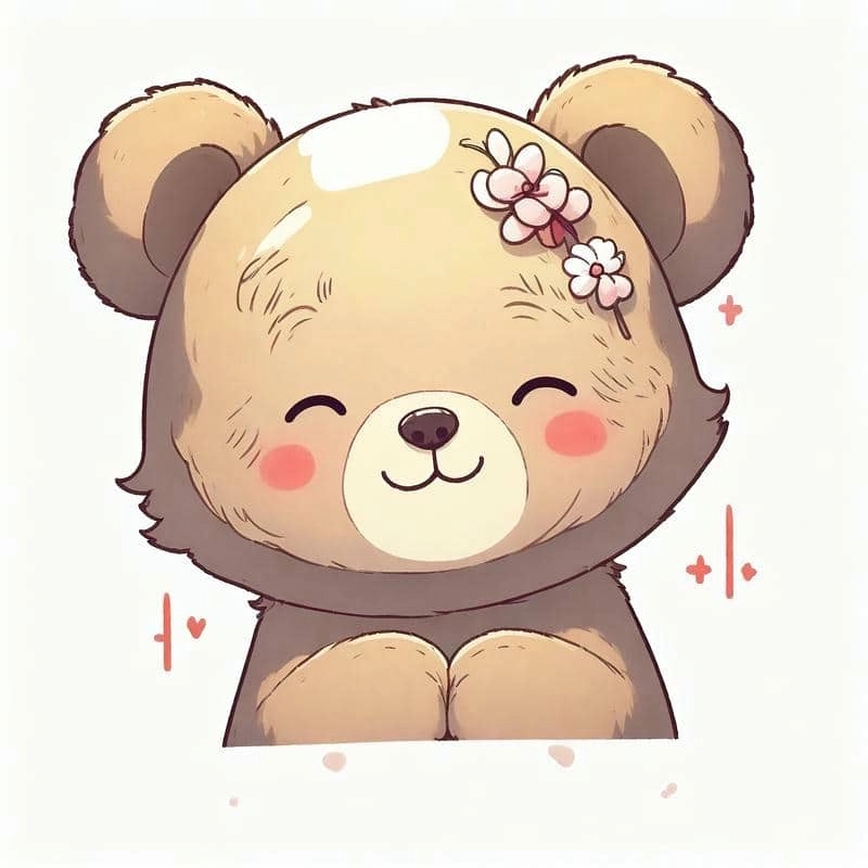 Ảnh gấu cute chibi phong cách kawaii dễ thương 