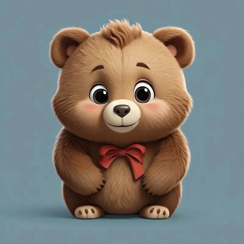 Ảnh chibi gấu nét vẽ kawaii đáng yêu 