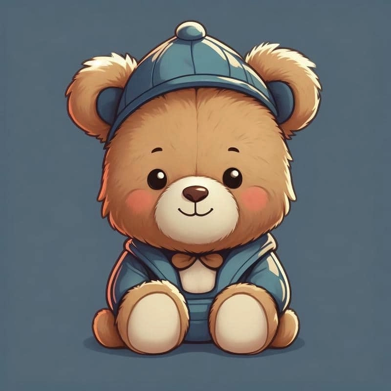 Hình chibi gấu phong cách kawaii dễ thương 