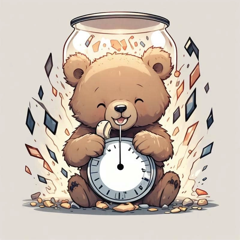 Hình gấu chibi thần thái dễ thương phong cách kawaii 