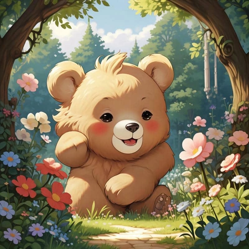 Gấu chibi cute thần thái ngộ nghĩnh kawaii 