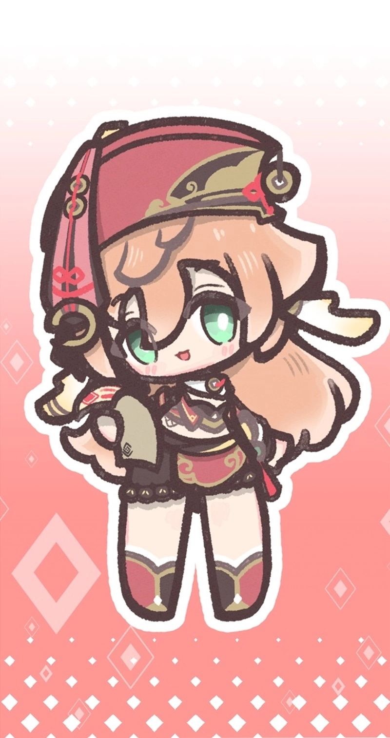 Chibi Genshin phong cách anime siêu dễ thương