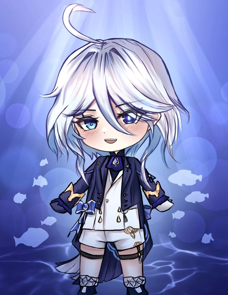 Amber chibi Genshin Impact phong cách năng động cute