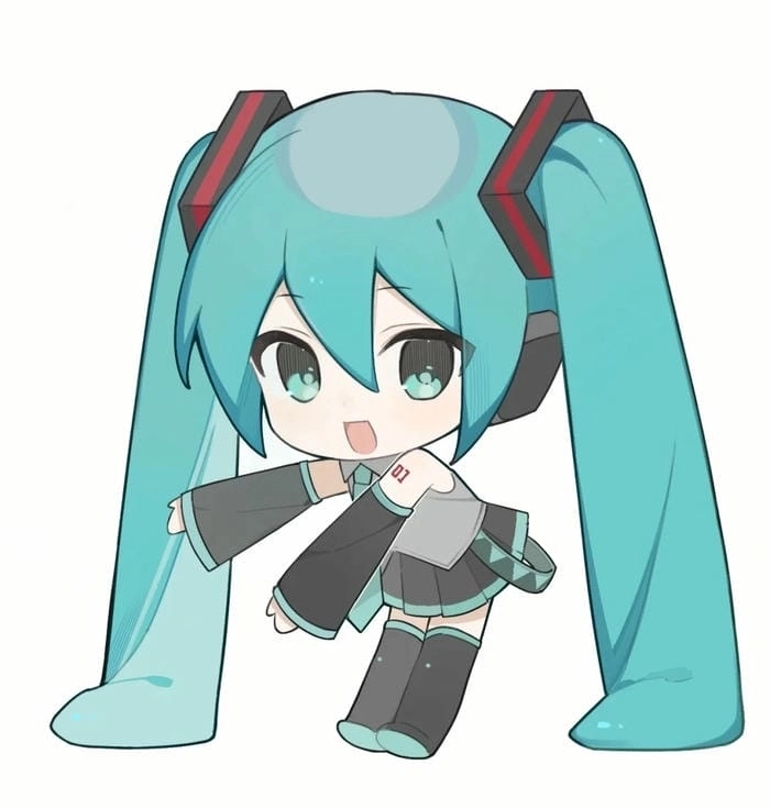 Chibi Miku anime hình ảnh đậm chất Vocaloid