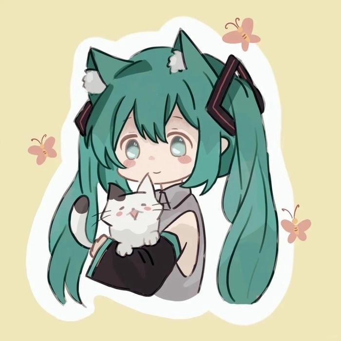 Kawaii chibi Miku nét vẽ dễ thương khiến bạn yêu