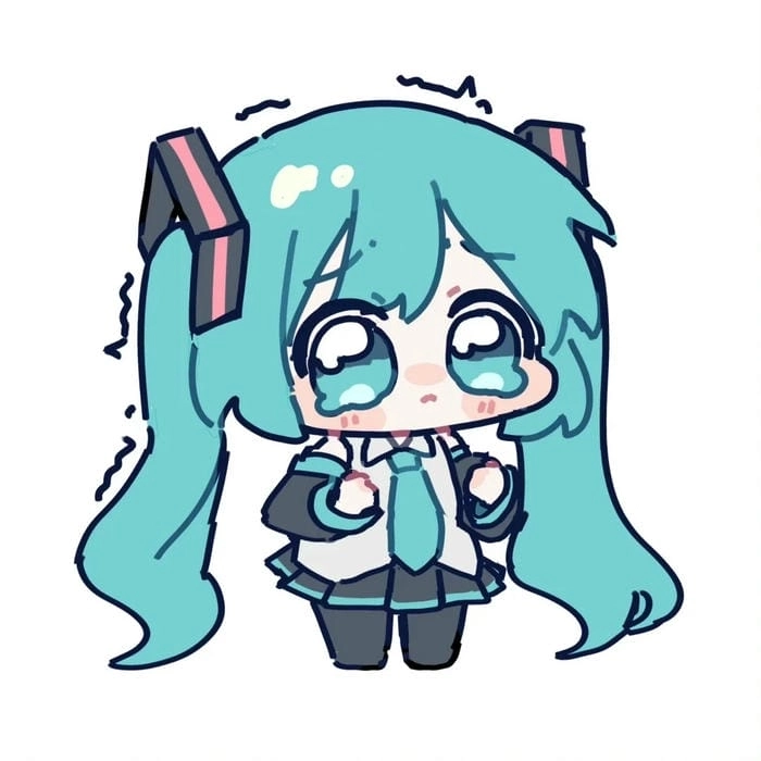 Chibi Miku Hatsune phong cách anime siêu cute