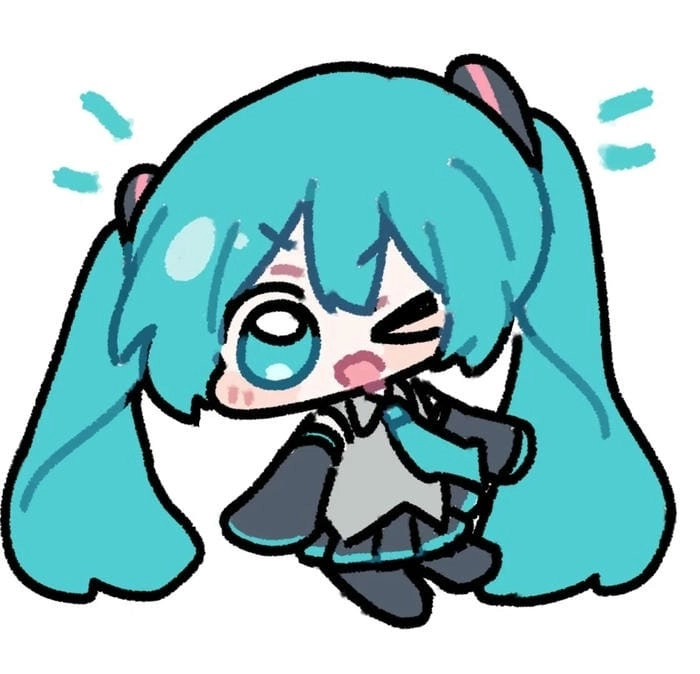 Hatsune Miku chibi hình ảnh Vocaloid đốn tim fan