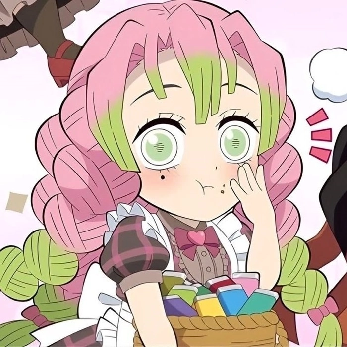 Chibi Mitsuri anime nét vẽ đậm chất Demon Slayer