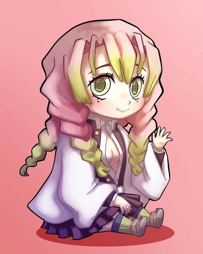 Chibi Mitsuri sticker dán ngay thêm phần dễ thương