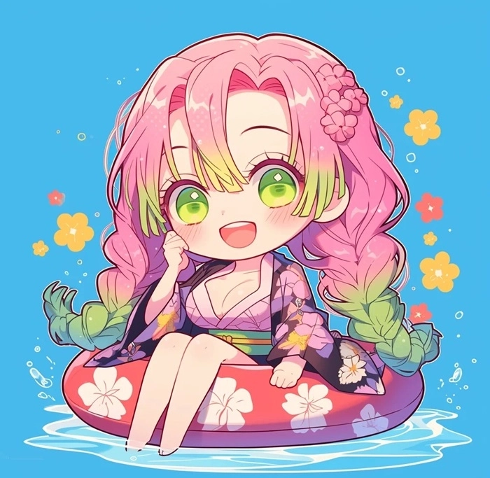 Hình Mitsuri chibi sưu tầm ngay cho fan Demon Slayer