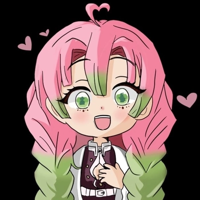 Kanroji Mitsuri chibi cute nét vẽ ngọt ngào cho fan