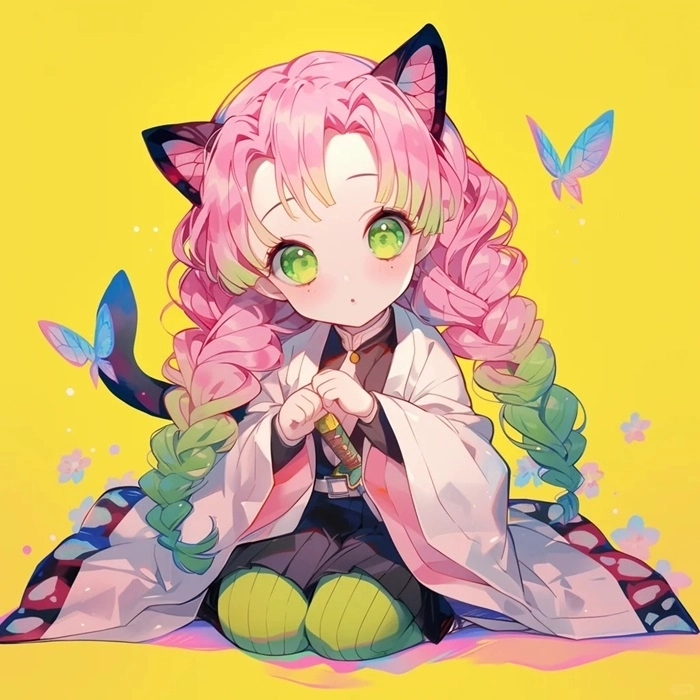 Ảnh Mitsuri chibi tải ngay làm hình nền đẹp mắt